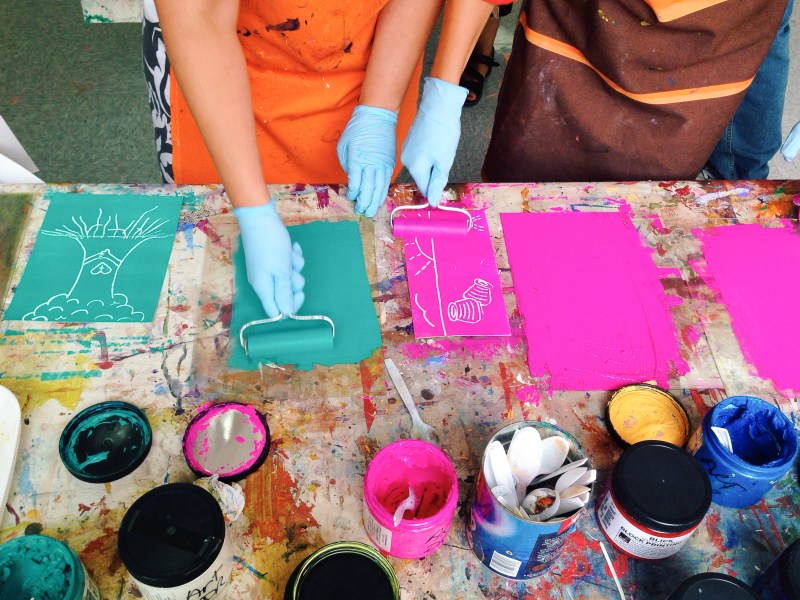 Printmaking workshop (with artist Jean Burdick)
